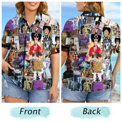 Prince Albums Cover Collage Unisex Hawaiian Shirt