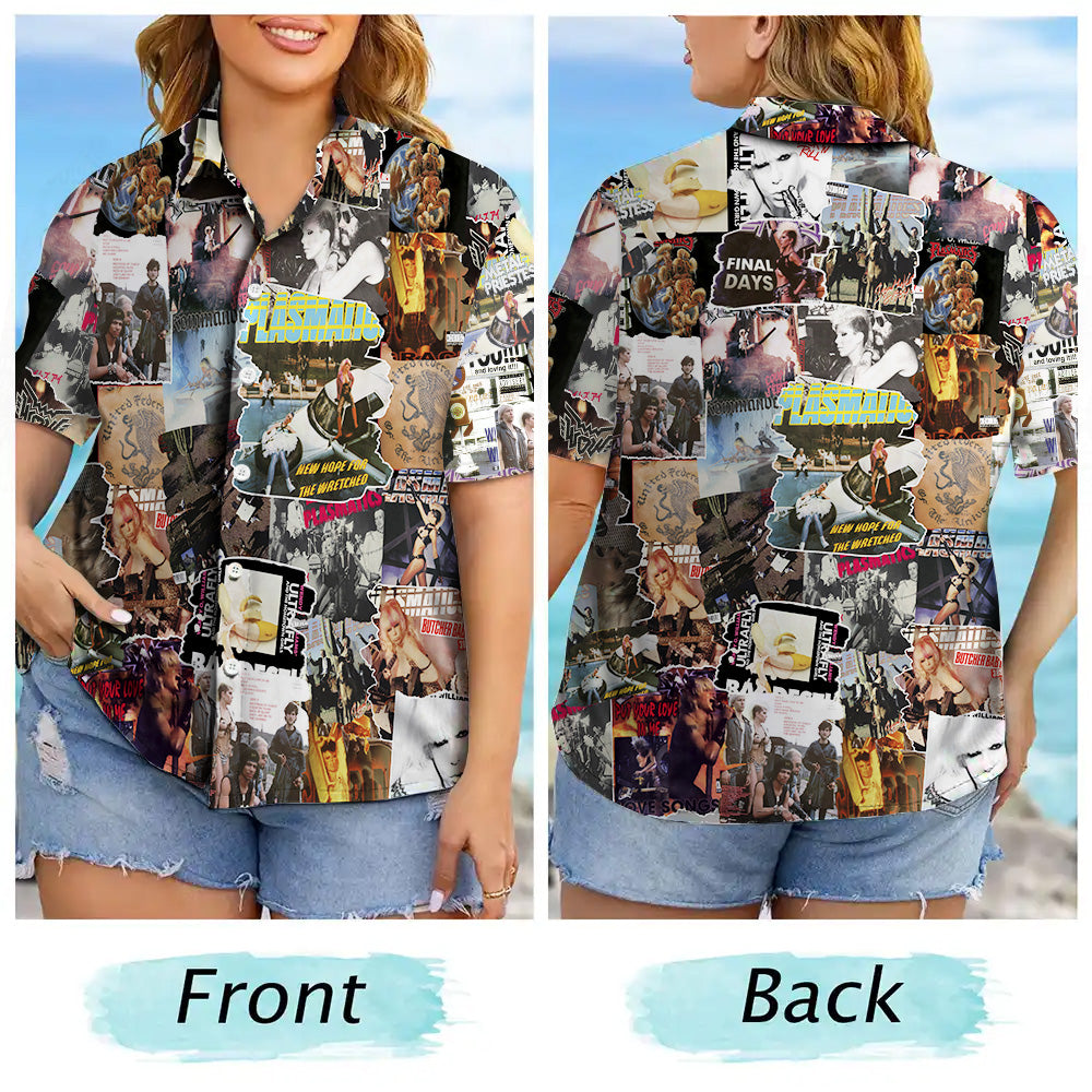 Plasmatics Albums Covers Collage Unisex Hawaiian Shirt