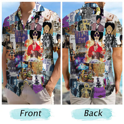 Prince Albums Cover Collage Unisex Hawaiian Shirt