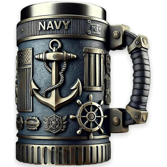 Navy Handcrafted Military Pride Mug