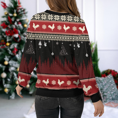 Chicken Farm Christmas Ugly Sweater