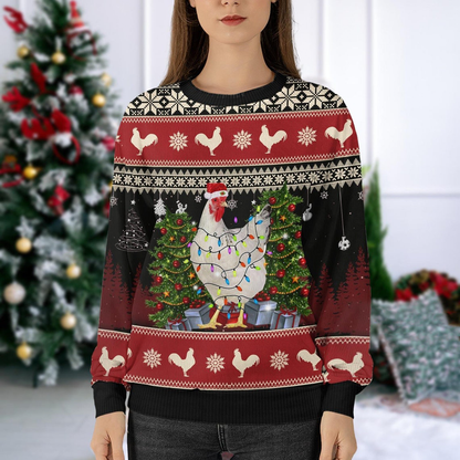 Chicken Farm Christmas Ugly Sweater