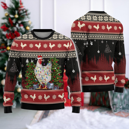 Chicken Farm Christmas Ugly Sweater
