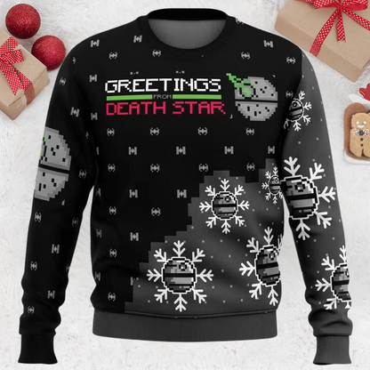 Greetings From Death Star Star Wars Christmas Ugly Sweater