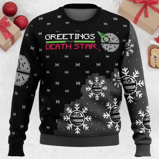 Greetings From Death Star Star Wars Christmas Ugly Sweater