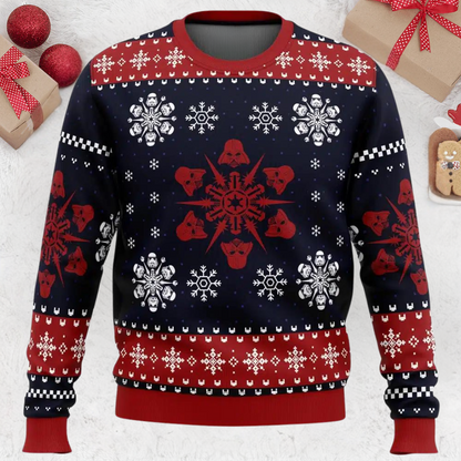 Empire Snowflakes Star Wars Christmas Ugly Sweater