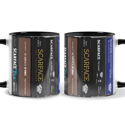 Scarface Albums Cassette Collection Retro Accent Mug