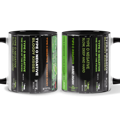 Type O Negative Albums Cassette Collection Retro Accent Mug