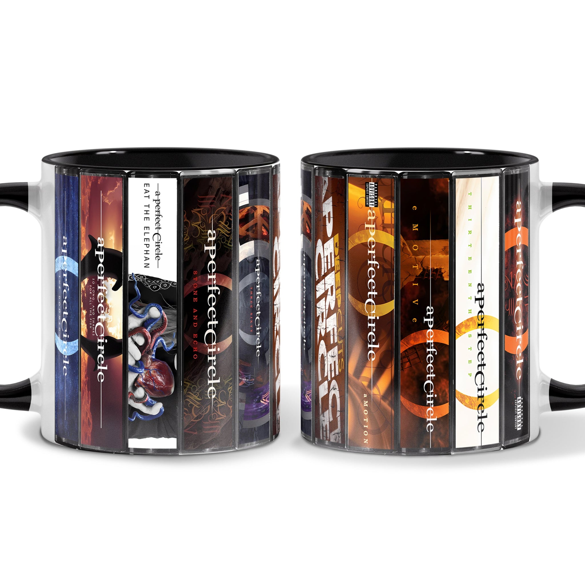A Perfect Circle Albums Cassette Collection Retro Accent Mug