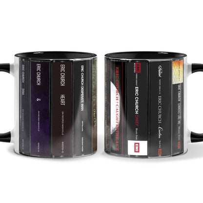 Eric Church Albums Cassette Collection Retro Accent Mug