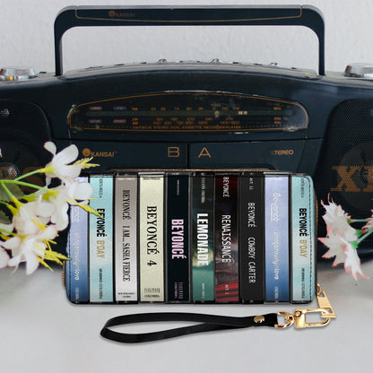 Beyonce Albums Cassette Vintage Leather Long Wallet