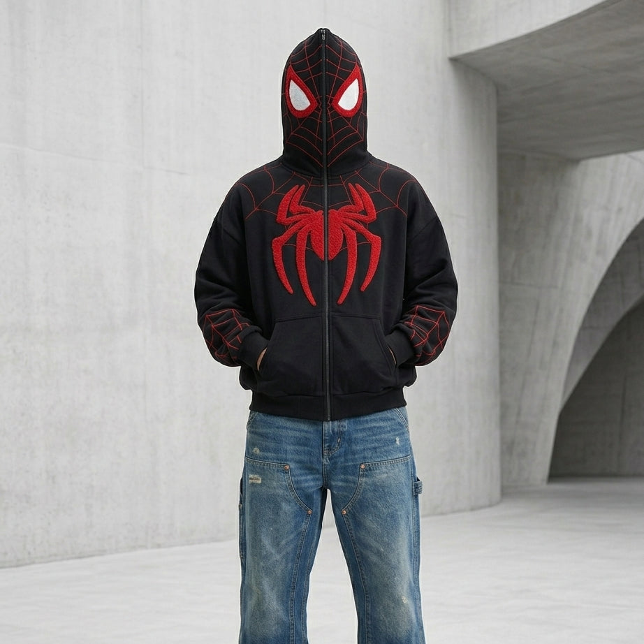SPIDERMAN EMBROIDERED HOODIE