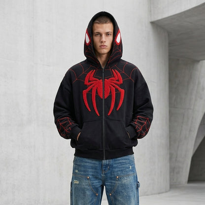 SPIDERMAN EMBROIDERED HOODIE