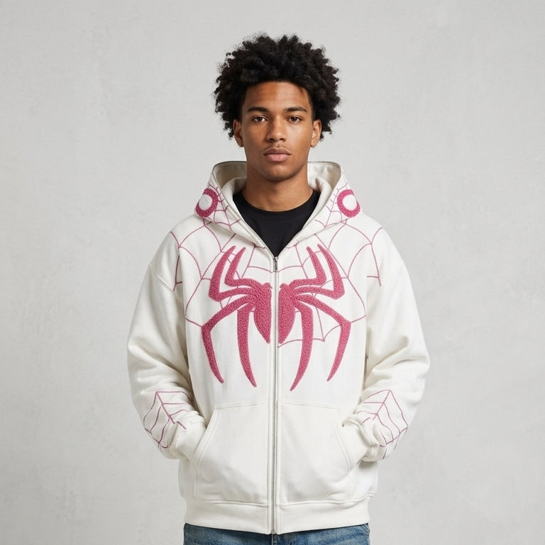 SPIDERMAN EMBROIDERED HOODIE