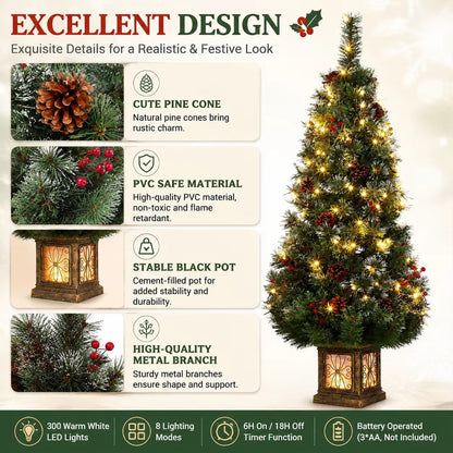 Serencase™ 4.5Ft Pre-Lit Christmas Tree