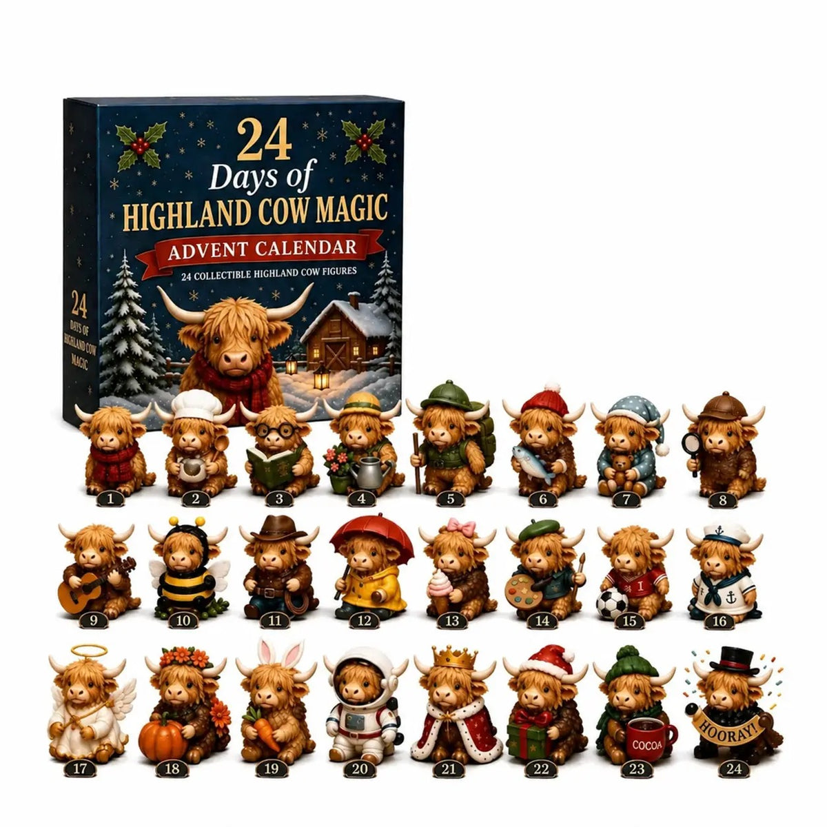 Serencase™ Highland Cow Christmas Calendar