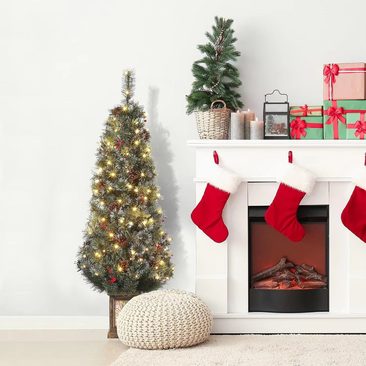 Serencase™ 4.5Ft Pre-Lit Christmas Tree