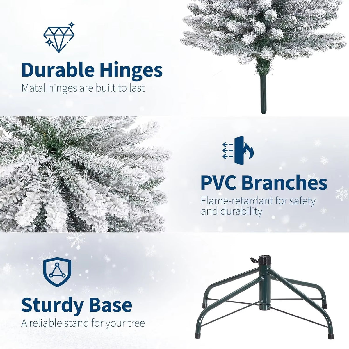 Serencase™ Slim Flocked Pencil Christmas Tree