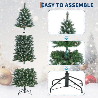 Serencase™ Slim Artificial Flocked Christmas Tree