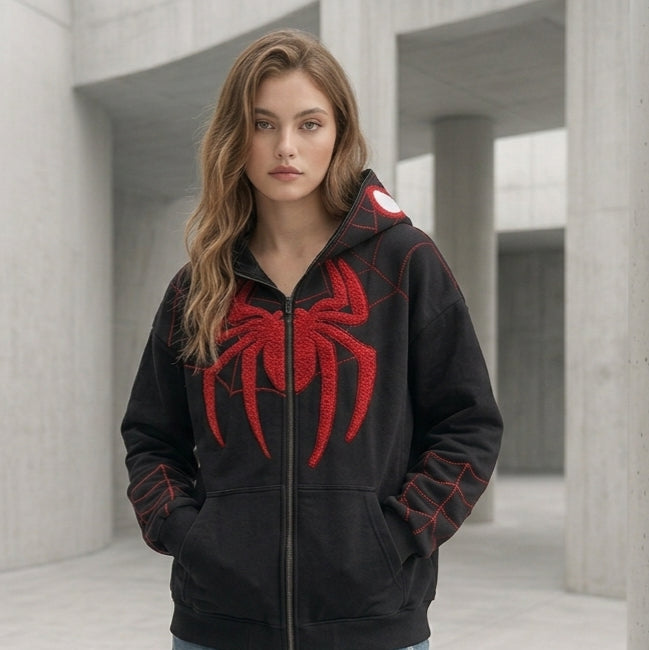 SPIDERMAN EMBROIDERED HOODIE