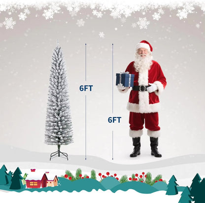 Serencase™ Slim Flocked Pencil Christmas Tree