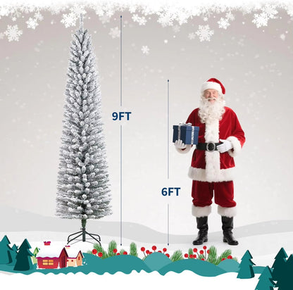Serencase™ Slim Flocked Pencil Christmas Tree