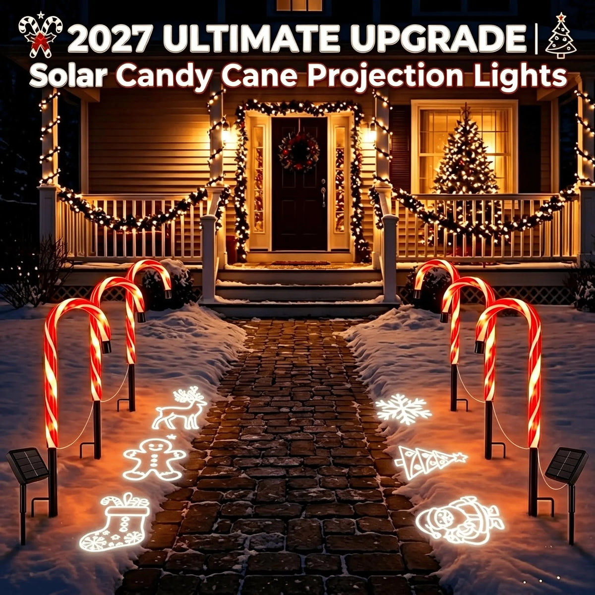 Serencase™ Solar Christmas Tree Pathway Lights