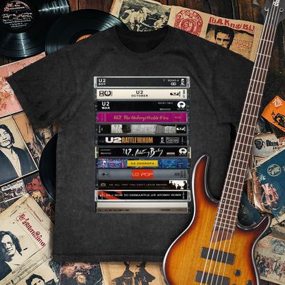 U2 Albums Cassette Retro Collection Premium Unisex T-Shirt