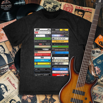 Oasis Albums Cassette Retro Collection Premium Unisex T-Shirt