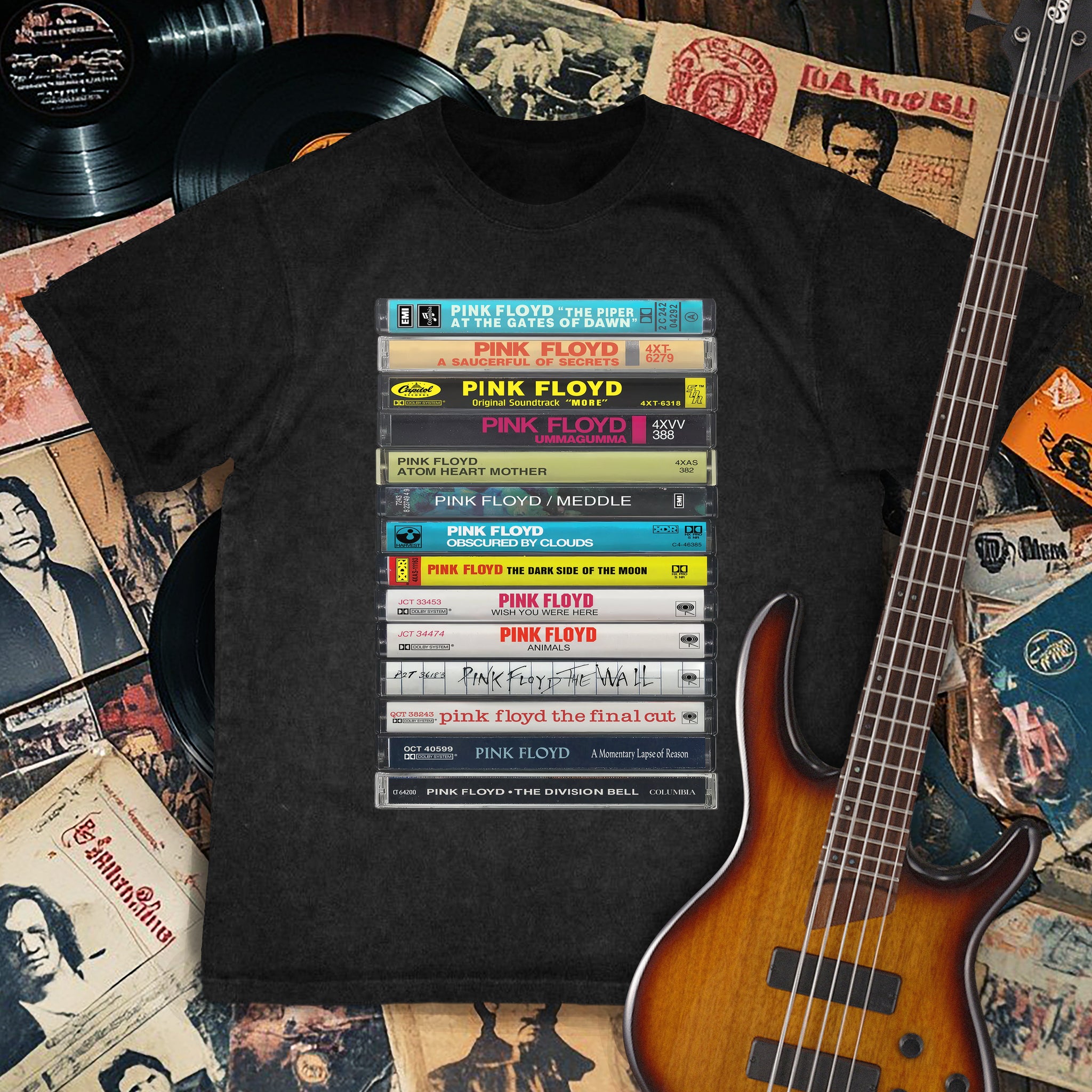Pink Floyd Albums Cassette Retro Collection Premium Unisex T-Shirt