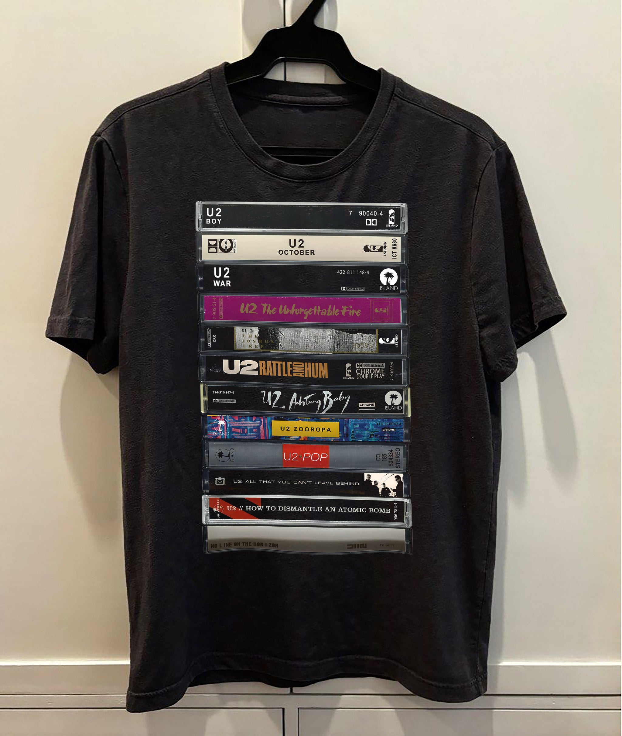 U2 Albums Cassette Retro Collection Premium Unisex T-Shirt
