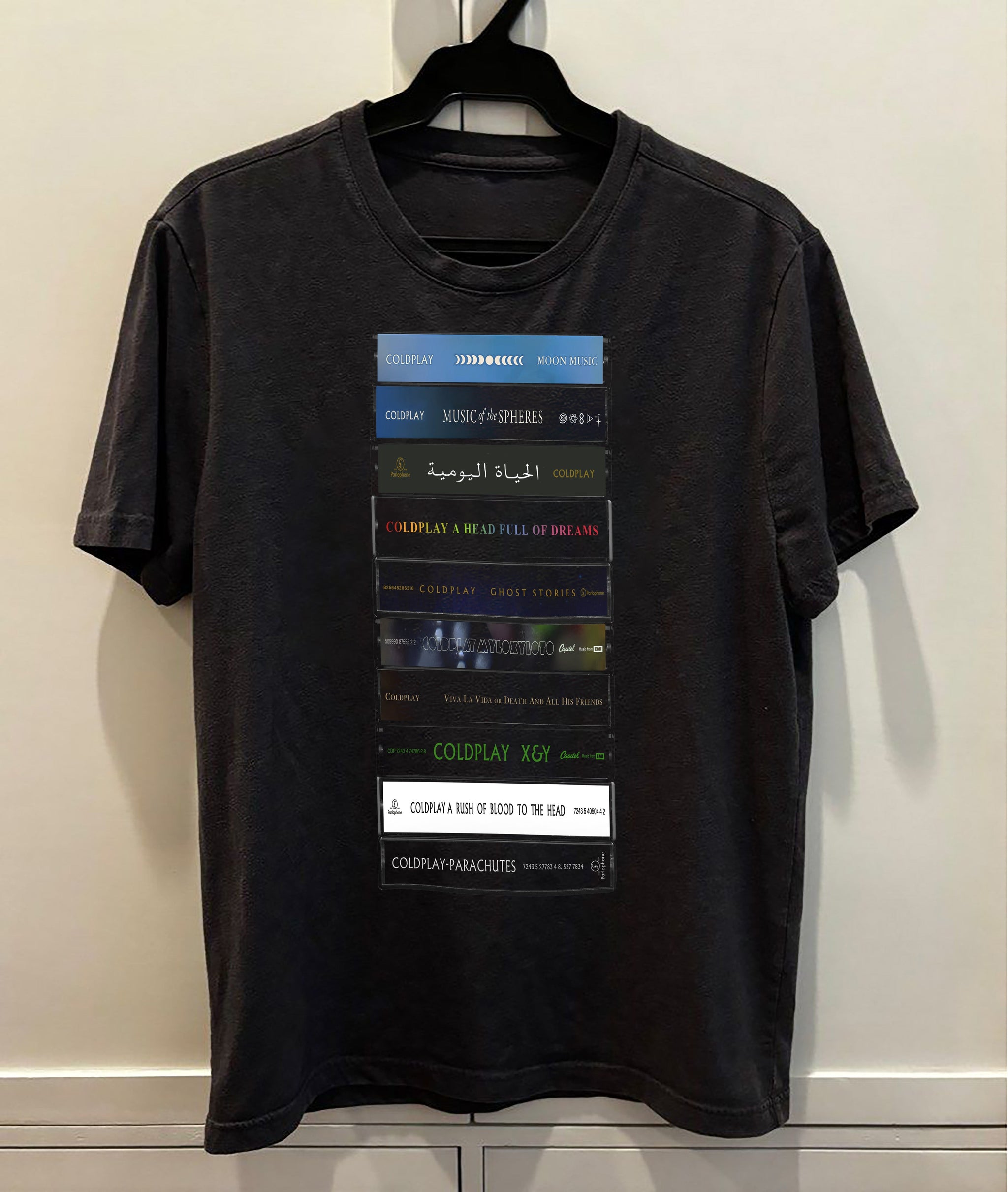 Coldplay Albums Cassette Retro Collection Premium Unisex T-Shirt