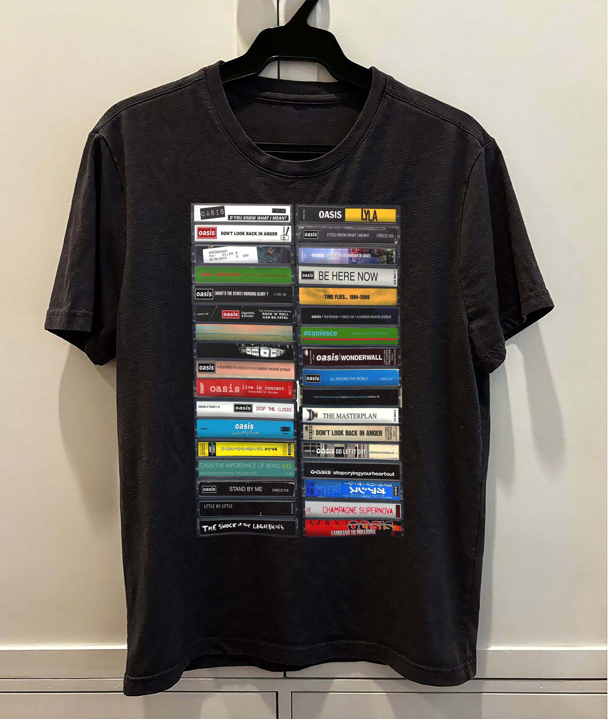 Oasis Albums Cassette Retro Collection Premium Unisex T-Shirt