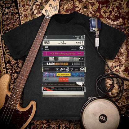 U2 Albums Cassette Retro Collection Premium Unisex T-Shirt