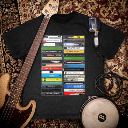 Oasis Albums Cassette Retro Collection Premium Unisex T-Shirt