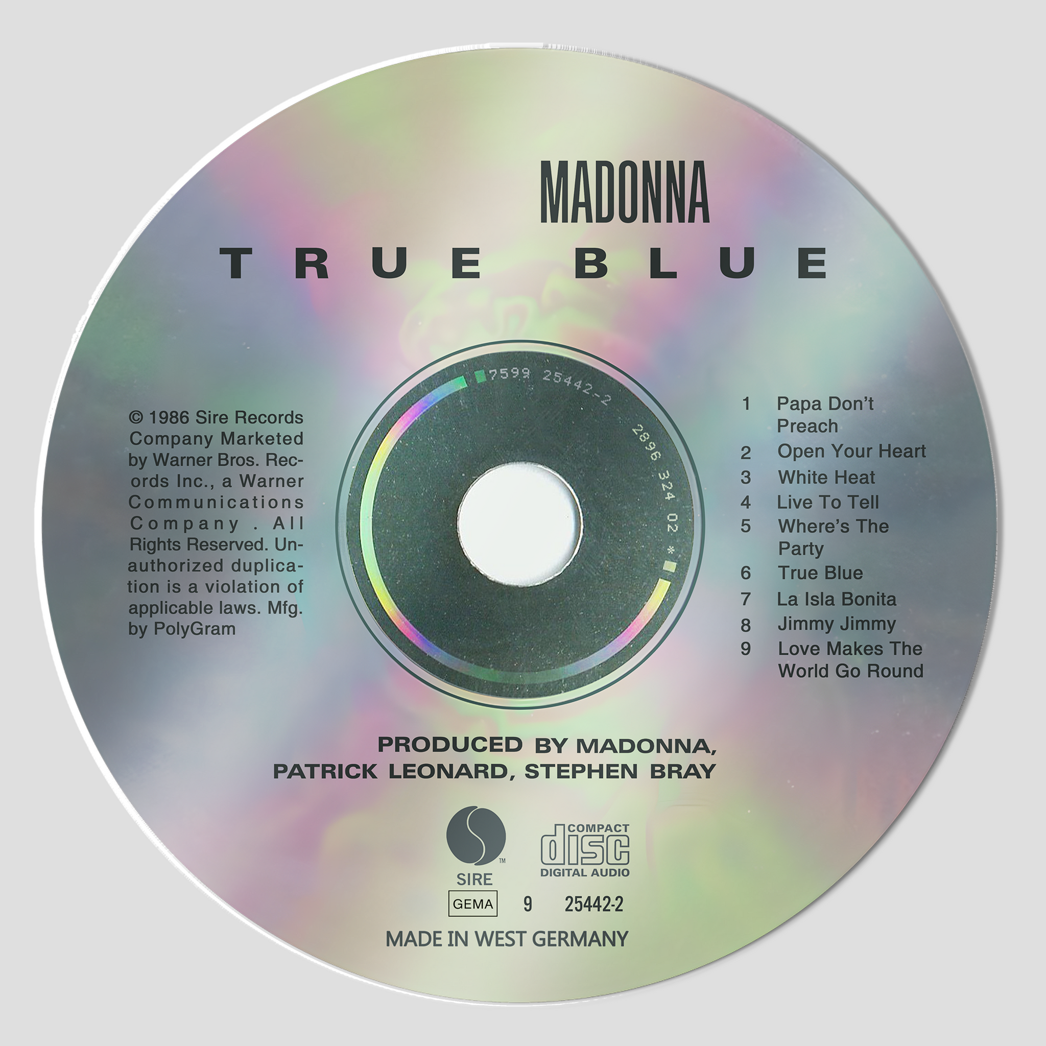 True Blue CD Magnetic Phone Grip - Madonna