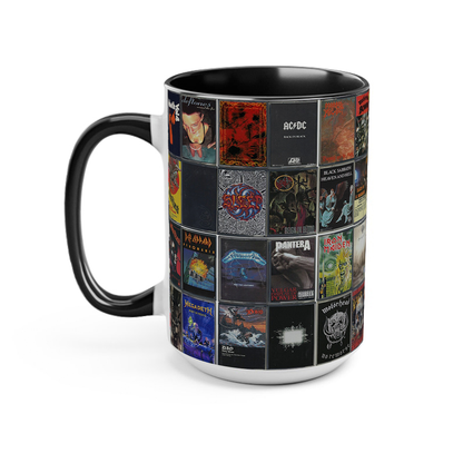 Metal Rock Albums Poster Collection Accent Edge-to-Edge Printed Mug