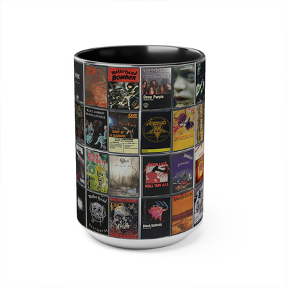 Metal Rock Albums Poster Collection Accent Edge-to-Edge Printed Mug