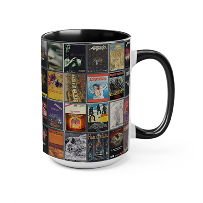 Metal Rock Albums Poster Collection Accent Edge-to-Edge Printed Mug