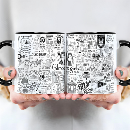 Gilmore Girls Doodle Art Accent Edge-to-Edge Printed Mug